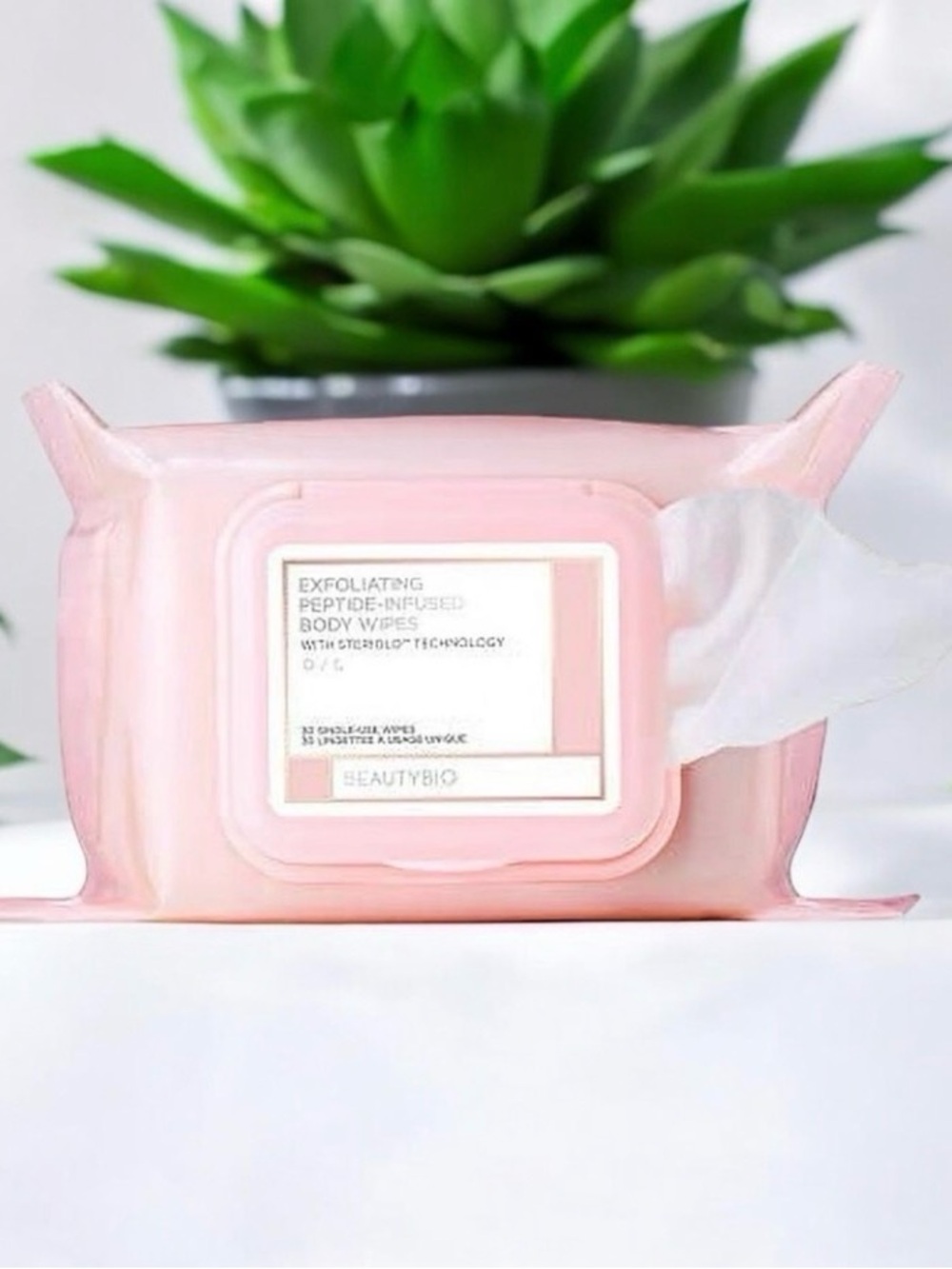 Beautybio Exfoliating Peptide-Infused Body Wipes - Pink Pack